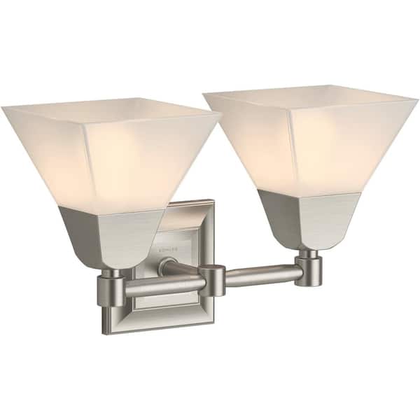KOHLER Memoirs 2-Light Brushed Nickel Sconce