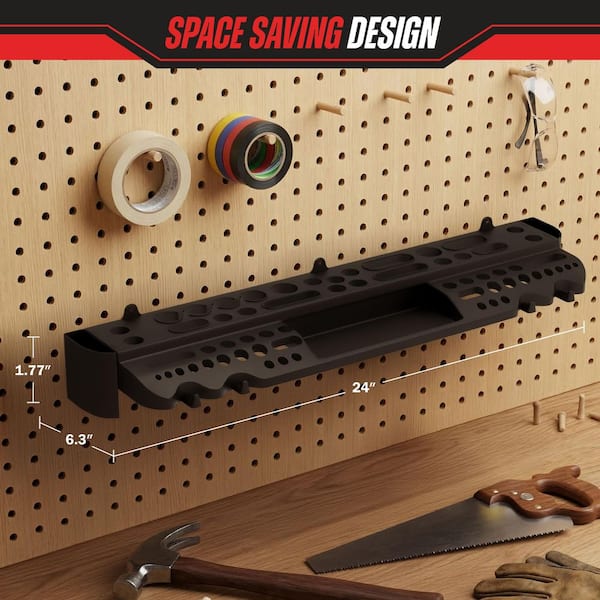 Stalwart 4.14 in. W Tool Storage Shelf Wall Mountable Organizer