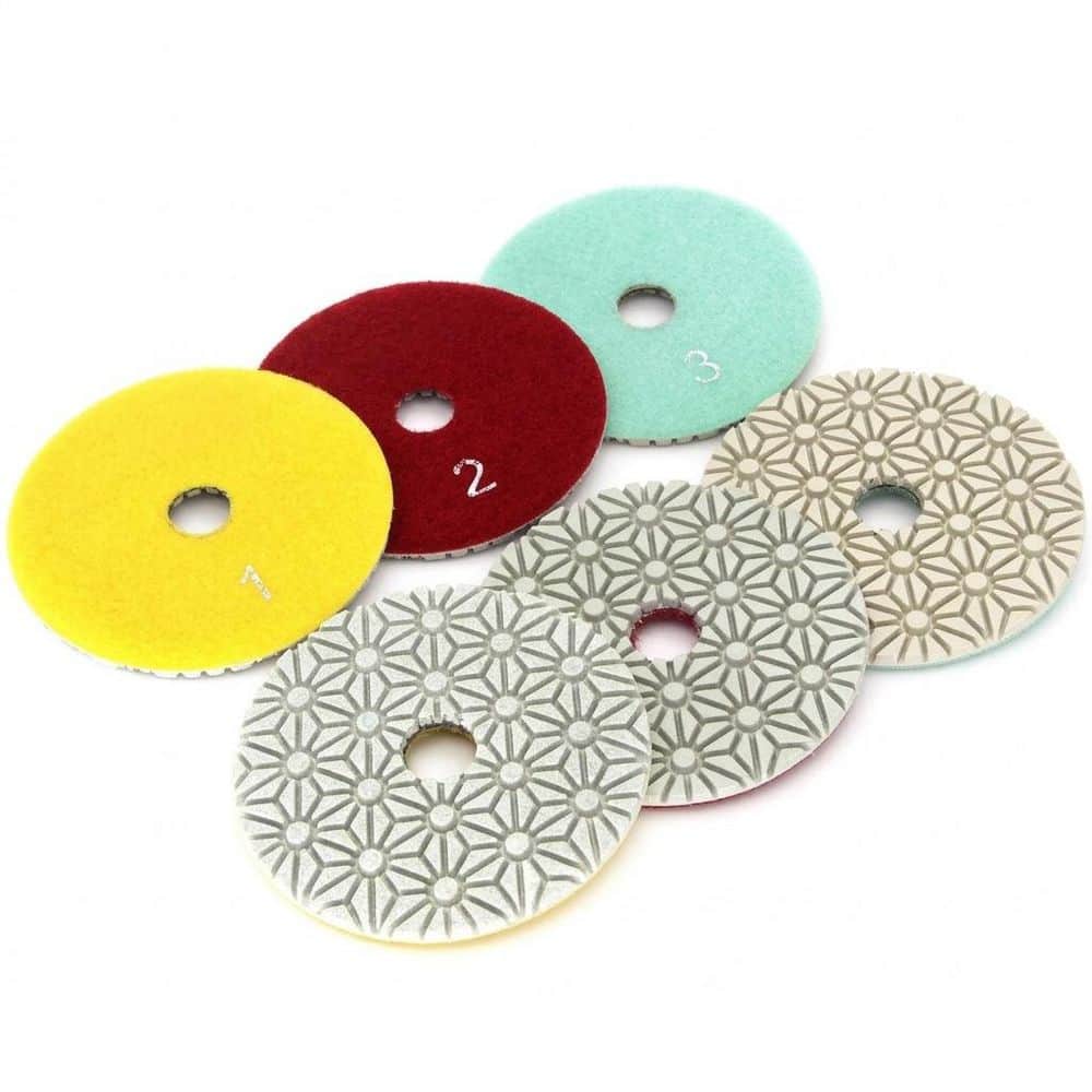 4 Inch Diamond Resin Polishing Pad with 3 Step High Efficiency for Granite Marble Quartz Concrete Wet Dry price history on PriceWatchPro