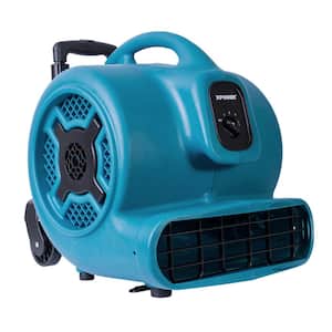 3/4 HP 3200 CFM 3 Speed Air Mover Carpet Dryer Floor Fan Blower with Telescopic Handle and Wheels
