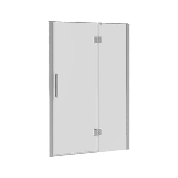 Tani 1.5 in. L x 48 in. W x 74 in. H Shower Door Glass Panel in Chrome