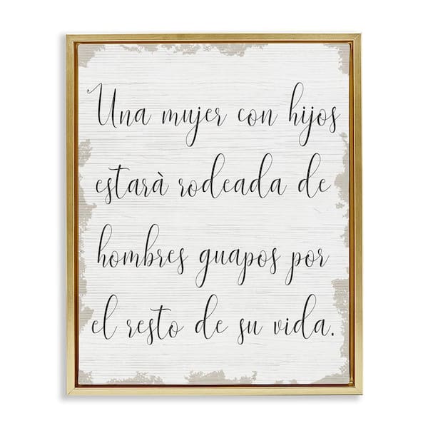 Stupell Industries Funny Boy Mom Phrase by Lil' Rue Gold Floater Frame Typography Graphic Art Print 31 in. x 25 in.