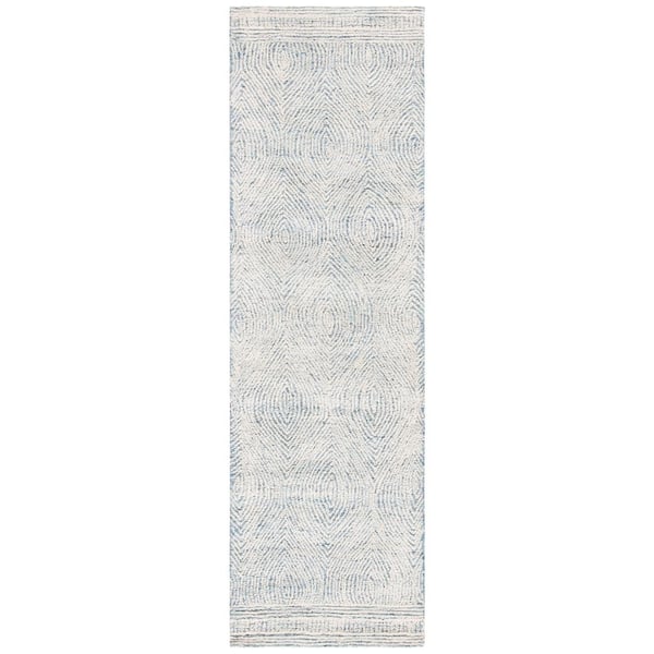 SAFAVIEH Abstract Ivory/Blue 2 ft. x 4 ft. Geometric Area Rug