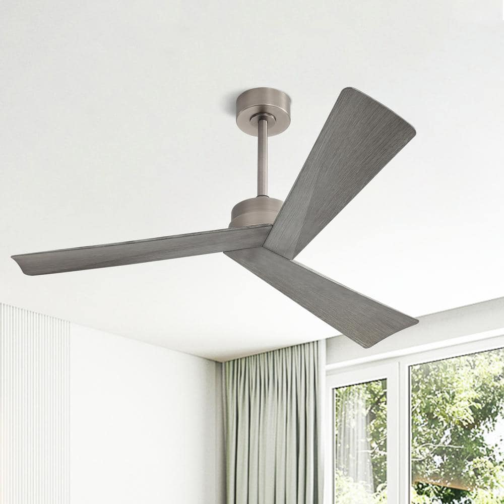 52 in. 3-Blades 6 Fan Speeds Nickel Ceiling Fan Without Light price history on PriceWatchPro