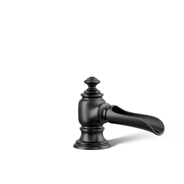 Artifacts With Flume Design Widespread Bathroom Sink Spout in Matte Black