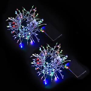 100-Light LED Battery Operated Multi-color Flashing Firecracker Fairy String Lights
