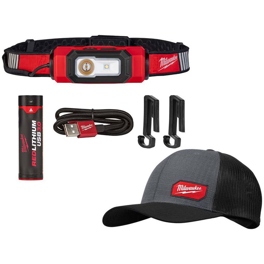 thumbnail image 2 of Milwaukee 2116-21 REDLITHIUM USB Beacon Hard Hat Light – 600 Lumens, Rechargeable, Hard Hat Safety Light 2 of 5