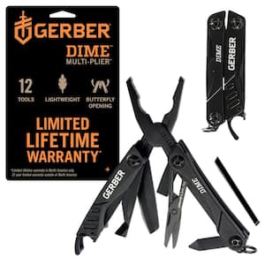 Gerber Dime 10-in-1 Mini Multi-Tool – Black Needle Nose Pliers