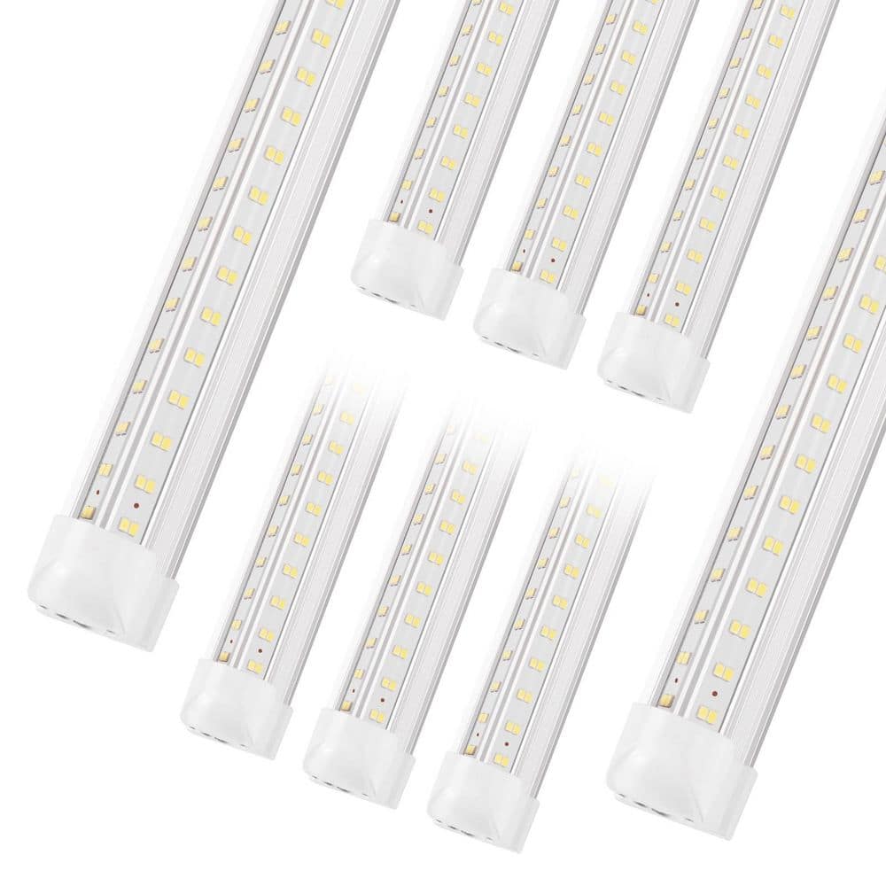 8-Pack 4 ft. 325-Watt Equivalent White LED Shop Light for Garage Warehouse Workbench Workshop, Linkable, 50W 6500K price history on PriceWatchPro