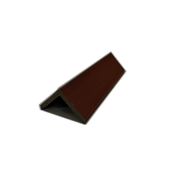 Ejoy 2 in. x 2 in. x 8.92 ft. Right Angle Mahogany Outdoor European Siding PVC End Trim (5-Pieces)