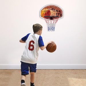 Wall Mounted Fan Backboard with 2 nets Basketball Hoop and Rim Outdoor Indoor Sports