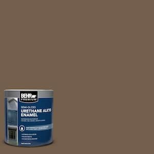 1 qt. #MS-46 Chestnut Brown Semi-Gloss Enamel Urethane Alkyd Interior/Exterior Paint