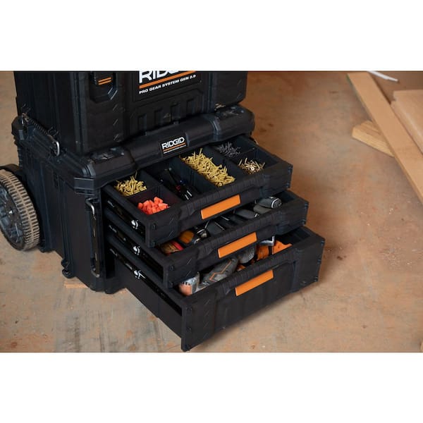 RIDGID 2.0 Pro Gear System 22 in. 2 Plus 1 Drawers Modular Tool Box Storage  255334 - The Home Depot