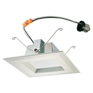 Halo 9 In White Recessed Ceiling Light Square Trim With Glass Albalite Lens 10p The Home Depot