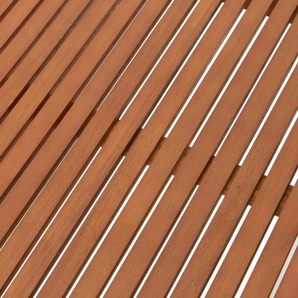Stamford 48" Natural Eucalyptus Wood Outdoor Coffee Table