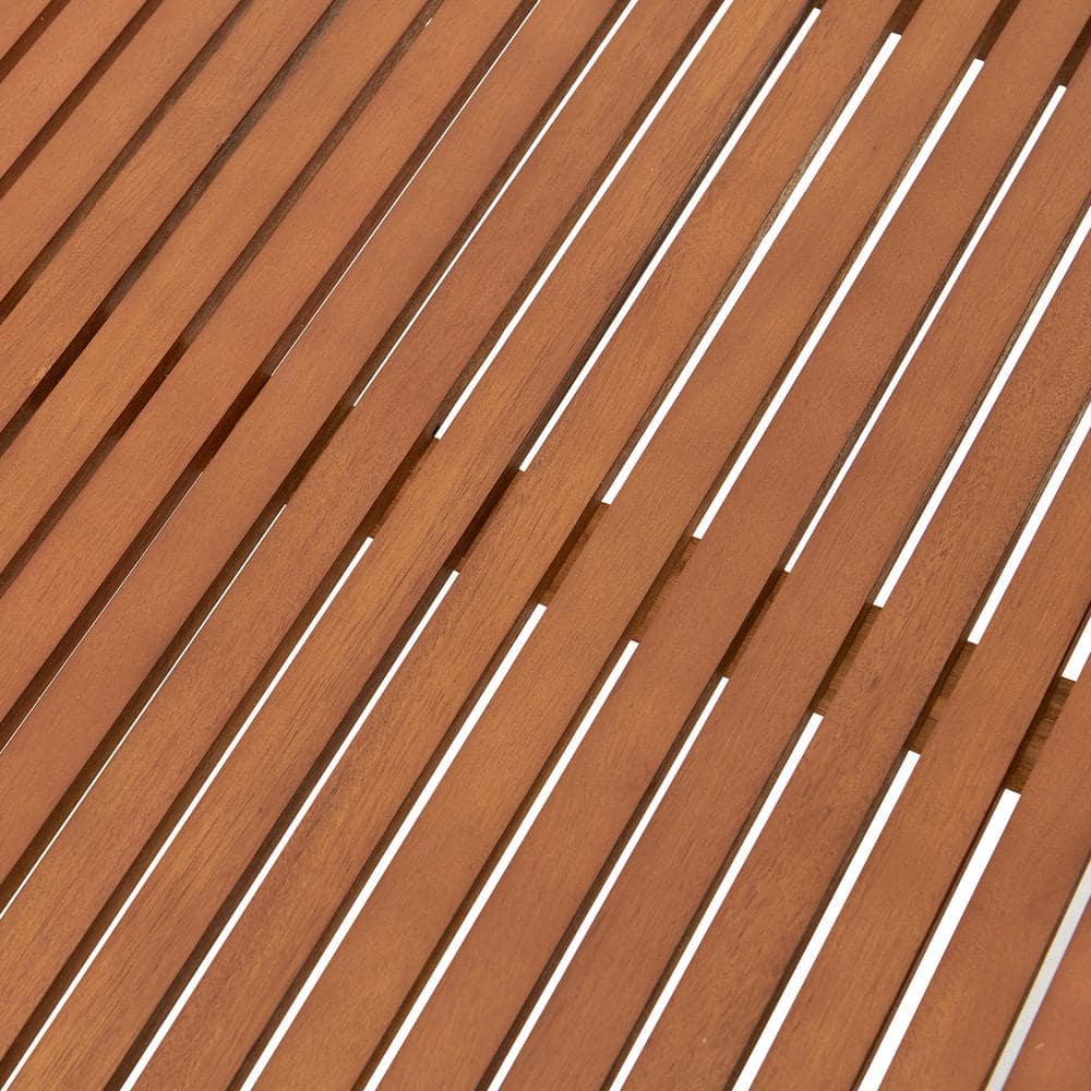 Stamford 48" Natural Eucalyptus Wood Outdoor Coffee Table