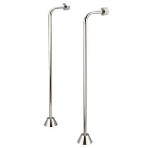 1/2 in. or 3/4 in. Single Offset Supply for Claw Foot Tubs, Polished Nickel