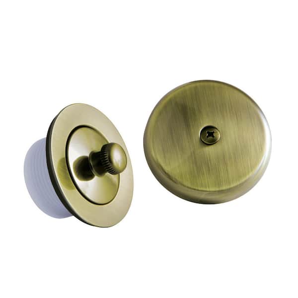 Kingston Brass Trimscape Lift and Turn Tub Drain Conversion Kit in Antique Brass without Overflow