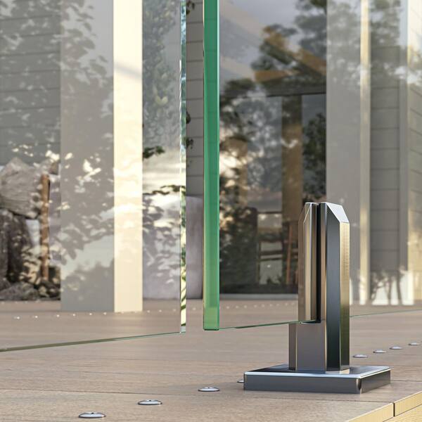 39.75 in. H x 44 in. W Clear 1/2 in. (12 mm) Thickness Clear Deck Railing Tempered Glass Panel