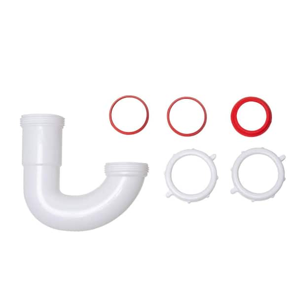 Oatey 1-1/2 in. White Plastic Bullnose-Joint Sink Trap J-Bend HDC9654 - The  Home Depot