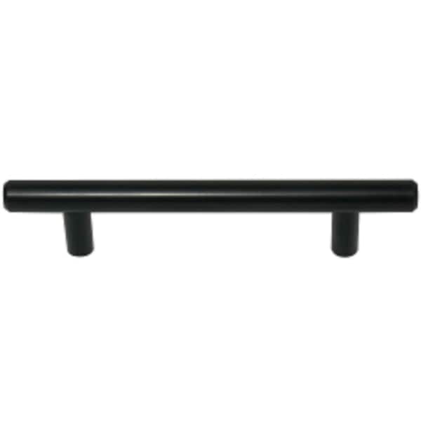 Melrose 3 in. Center to Center Matte Black Cylindrical Bar Drawer Pulls (10-Pack)