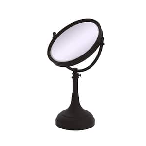 Height Adjustable 8 in. Vanity Top Makeup Mirror 3X Magnification in Oil Rubbed Bronze