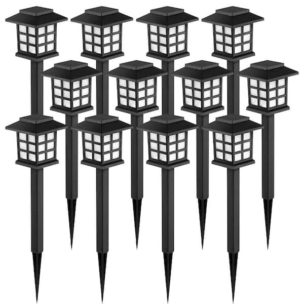 12-Pack Waterproof Garden Decorative Torches, Warm White Outdoor Decor Lights for Landscape, Path, Yard, Patio, Driveway