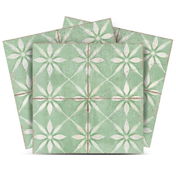 Green R210 5 in. x 5 in. Vinyl Peel and Stick Tile (24-Tiles, 4.17 sq. ft./Pack)