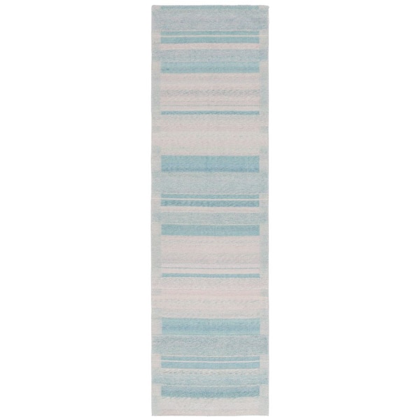 Cabo 2 ft. x 8 ft. Beige/Green Striped Abstract Runner Rug