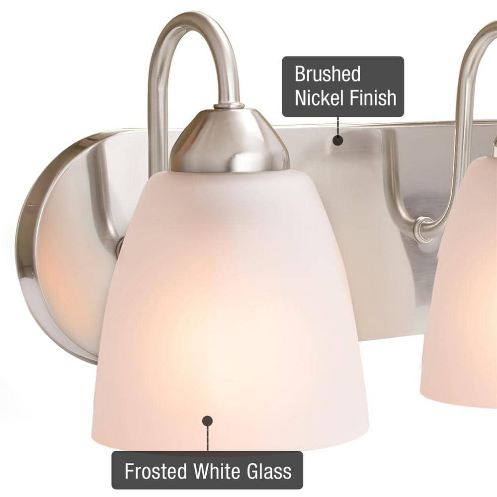 Armada 48" Modern 6-Light Vanity Fixture with Frosted Glass and Brushed Nickel