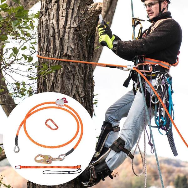 SKYSHALO 8 ft. Steel Wire Core Lanyard Flip Line, Steel Core