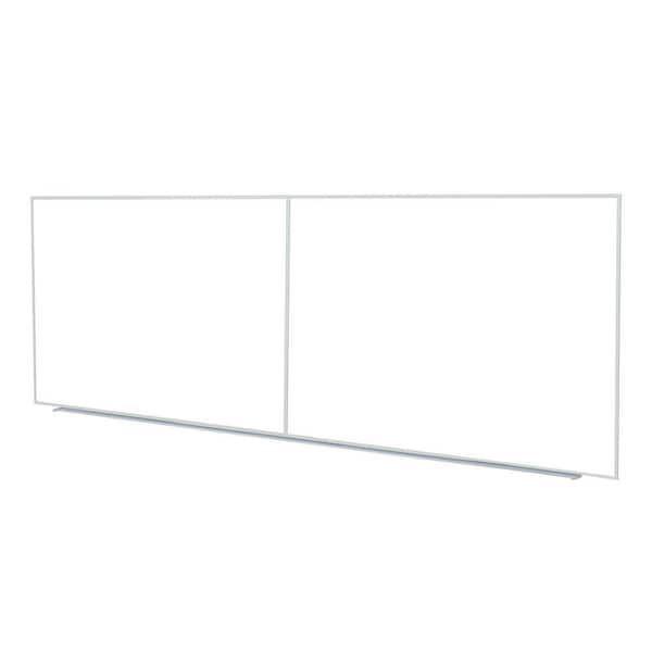 ghent M2 48 in. x 144 in. Non-Magnetic Porcelain Whiteboard with Aluminum Frame, 1-Pack