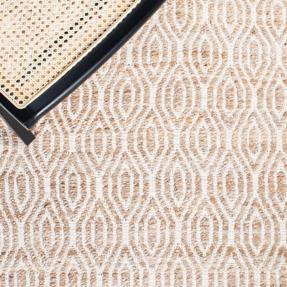 Natural 4' x 6' Hand-Knotted Cotton Area Rug
