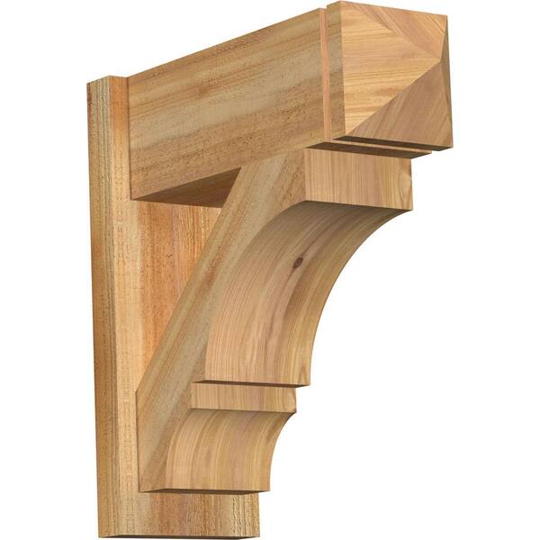 Ekena Millwork 8 in. x 22 in. x 22 in. Balboa Arts and Crafts Rough Sawn Western Red Cedar Outlooker
