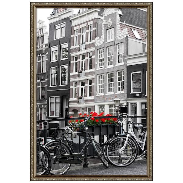Amanti Art Parisian Silver Wood Picture Frame Opening Size 24 x 36 in.