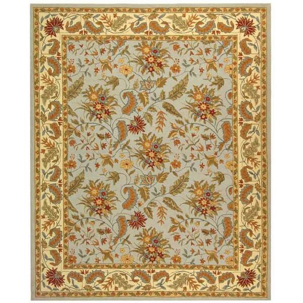 SAFAVIEH Chelsea Light Blue 6 ft. x 9 ft. Border Floral Area Rug
