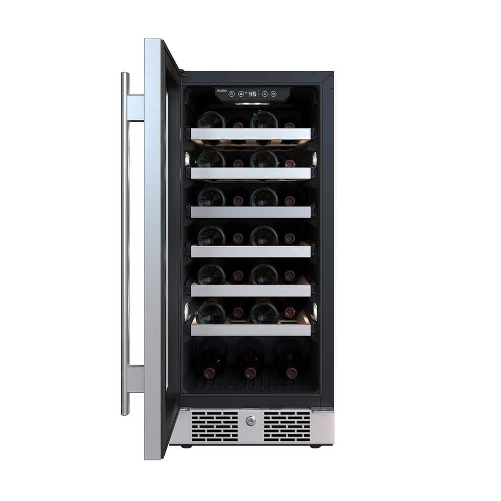Avallon 15'' Stainless Steel Single Zone Wine Refrigerator with Interior Lighting