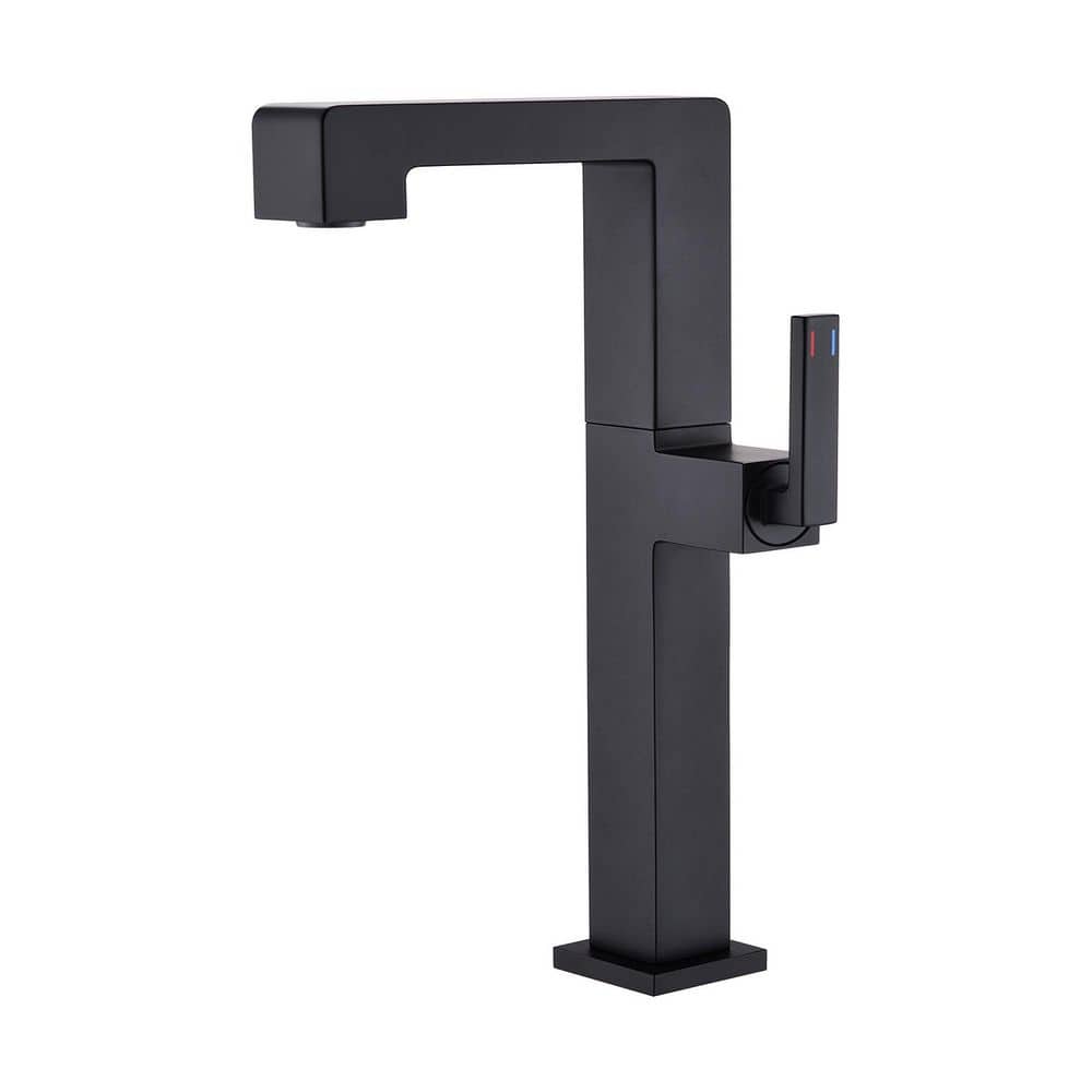 AIM Modern Special Single Handle Single Hole Bathroom Sink Faucet 90° Spout Swivel in Matte Black Power Clean price history on PriceWatchPro