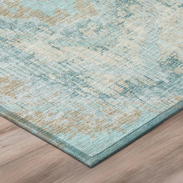 Chantille Machine Washable Indoor/Outdoor Abstract ACN2927 Sky 9 ft. x 12 ft. Area Rug