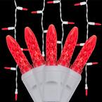 Wintergreen Lighting 7 Ft. 70-Light M5 LED Red Icicle Light Set 20361