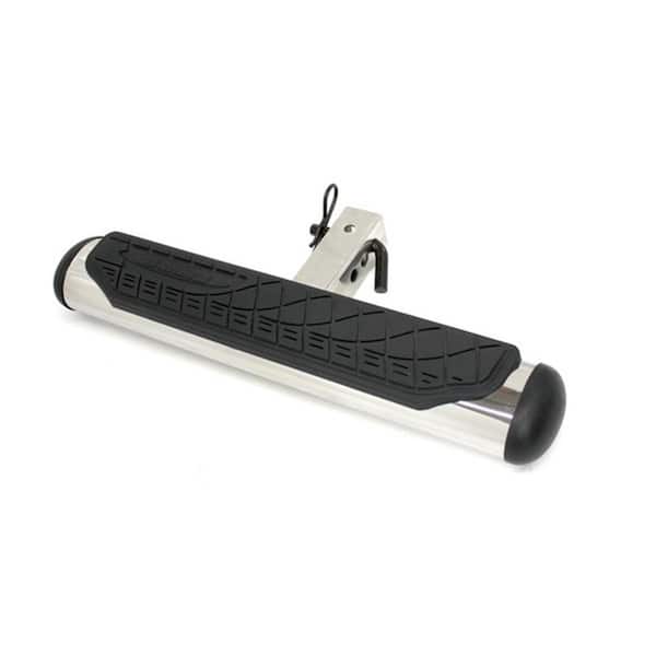 GO RHINO 4 in. Oval Hitch Step (Fits 2 in. Receivers, Polished Steel Finish)