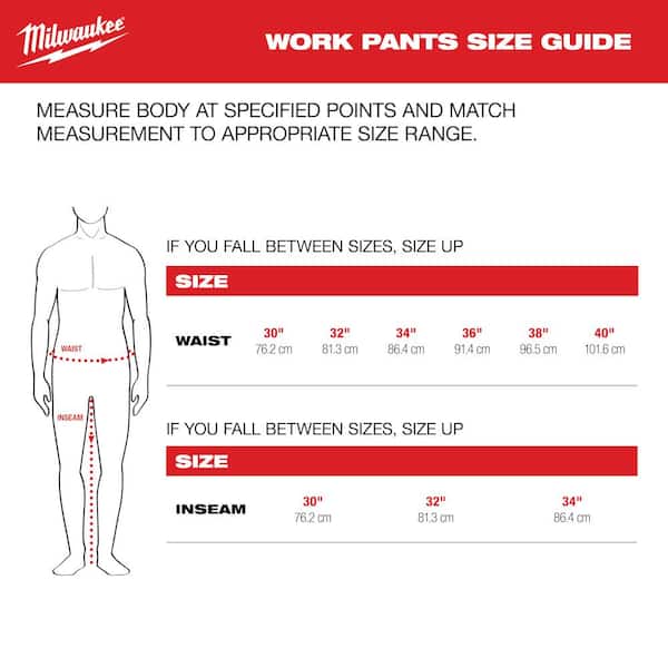 Milwaukee Men's 30 in. x 30 in. Gray Cotton/Polyester/Spandex Flex Work  Pants with 6 Pockets 701G-3030 - The Home Depot
