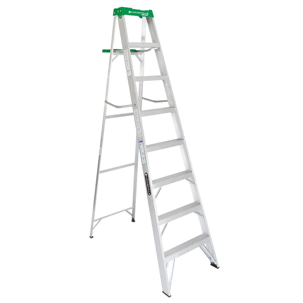 Louisville Ladder 8 ft. Aluminum Step Ladder, 225 lbs. Load Capacity Type II Duty Rating -  AS4008