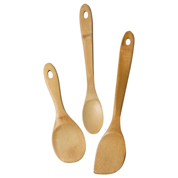 18-Inch Long Handle Wooden Cooking Mixing Spoon, Birch Wood Set of 2