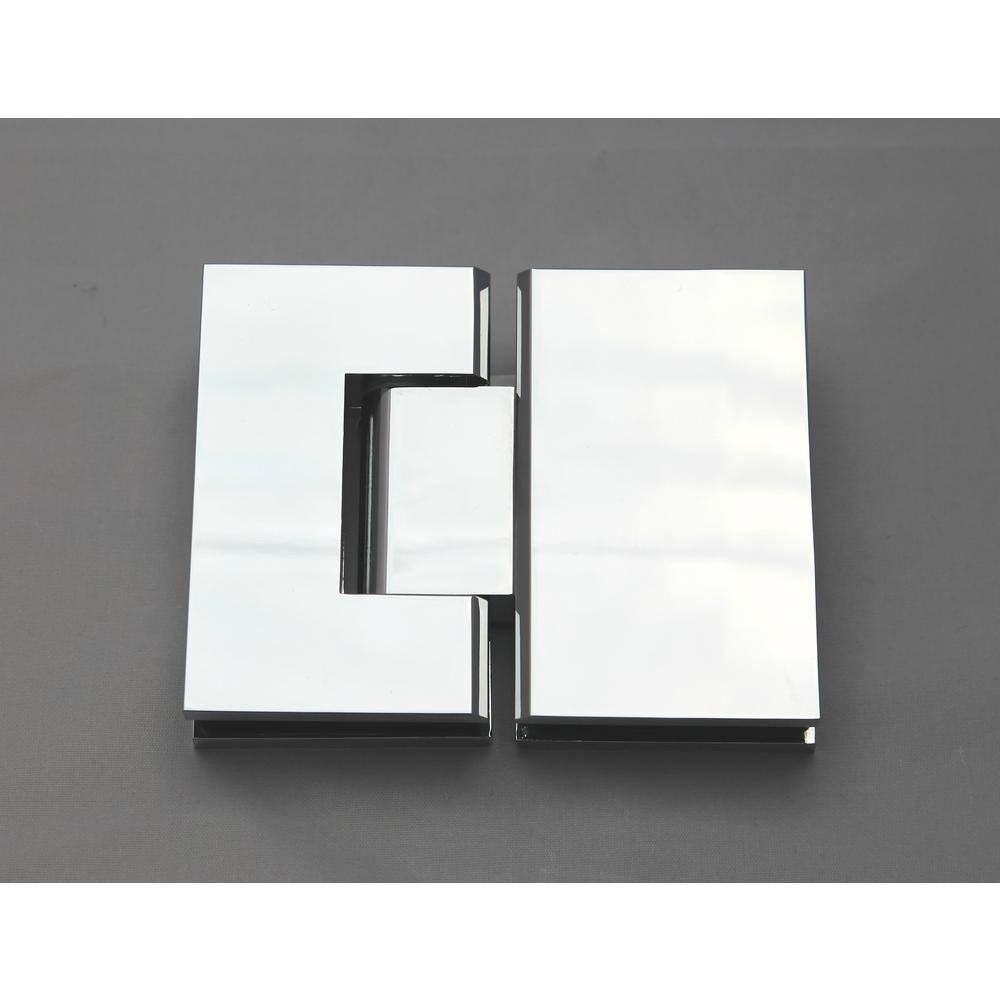 Polished Chrome Frameless Glass Hinged Shower Enclosure, 78" x 38"