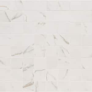 Leonardo Venato12 in. x 12 in. Matte Porcelain Mesh-Mounted Mosaic Floor and Wall Tile (10.89 sq. ft./Case)