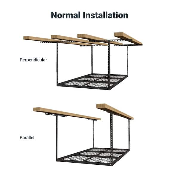 FLEXIMOUNTS OHK Series 48 in. W x 72 in. D x 22-40 in. H Black