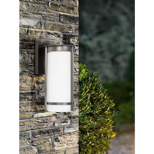 Truxton 1-Light Graphite Hardwired Outdoor Wall Lantern Sconce