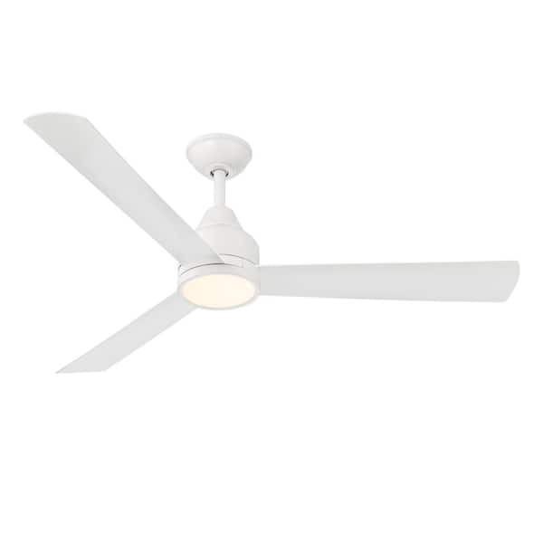 Aire A Minka Group Design Bellingham Iii 52 In Integrated Led Indoor Flat White Ceiling Fan With Light 04731 - Ceiling Fan Replacement Glass Bunnings