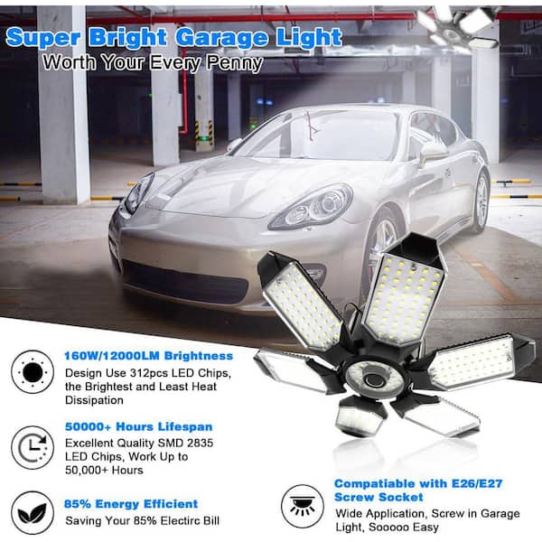 Lukyamzn 160W LED Ceiling Light 64000-Lumens 6500K Super Bright